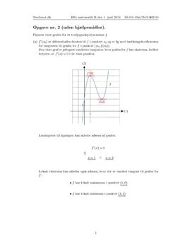 Opgave 2 Matematik HF B juni 2010 (3.117)