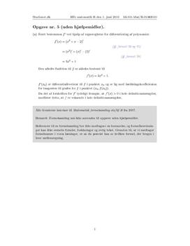 Opgave 5 Matematik HF B juni 2010 (3.120)
