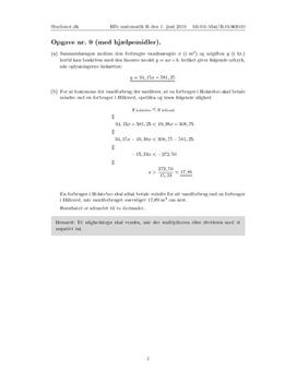 Opgave 9 Matematik HF B juni 2010 (3.124)