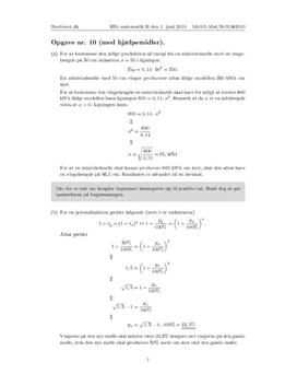 Opgave 10 Matematik HF B juni 2010 (3.125)