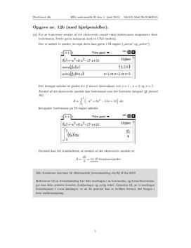 Opgave 12b Matematik HF B juni 2010 (3.128)