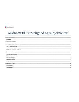 Virkelighed og subjektivitet - Studienets guldnoter