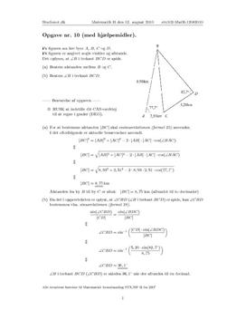 Opgave 10 Matematik STX B August 2010 (8.173)