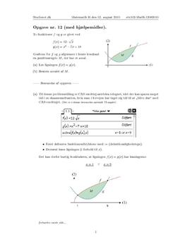 Opgave 12 Matematik STX B August 2010 (8.175)