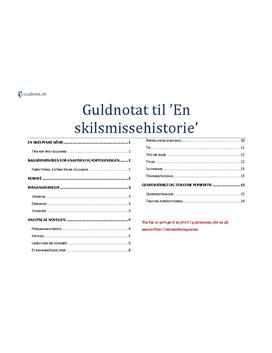 En skilsmissehistorie - Guldnoter