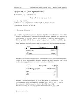 Opgave 14 Matematik STX A August 2010 (9.148)