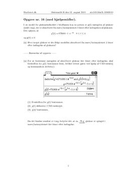 Opgave 16 Matematik STX A August 2010 (9.150)