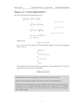 Opgave 5 Matematik HF B august 2010 (3.133)