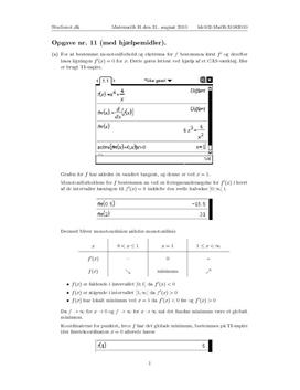 Opgave 11 Matematik HF B august 2010 (3.139)