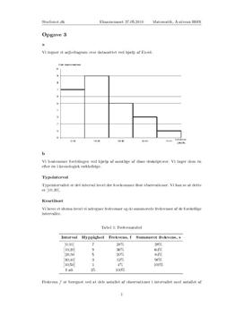 Opgave 3 med hjælpemidler HHX Matematik A maj 2010