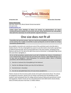 Education and charter schools in the US Press Release - Guldbesvarelse