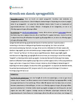 Dansk sprogpolitik - Guldbesvarelse
