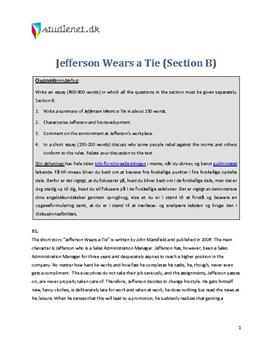 Jefferson Wears a Tie - Guldbesvarelse