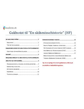 Storbyen i litteraturen (En skilsmissehistorie - HF) - Guldnotat