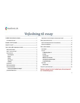 Trin for trin vejledning til essay i dansk på HHX