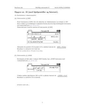 Opgave 10 Matematik STX A. Maj 2010 (Digitalt forsøg)