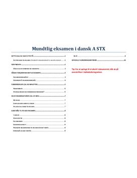 STX Dansk A mundtlig eksamen 2012 (Gratis)