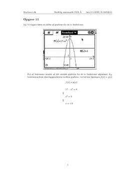 Opgave 11 Matematik STX A Maj 2011 (Sæt 1)