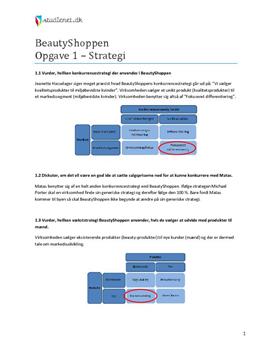 Opgave 1 BeautyShoppen Strategi