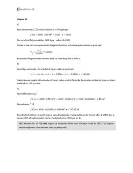 Opgave 10 Matematik STX B august 2011