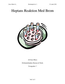 Heptans Reaktion Med Brom