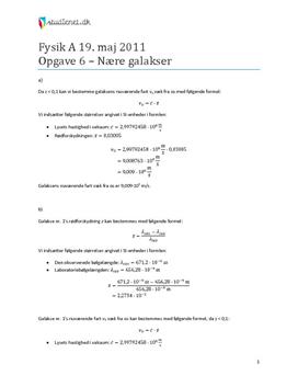 ”Nære galakser” Fysik A maj 2011