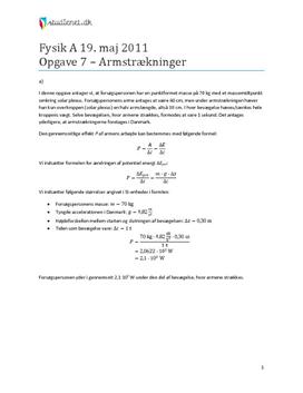 ”Armstrækninger” Fysik A maj 2011