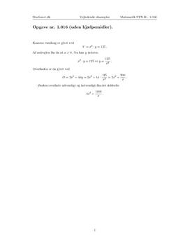 Opgave 1.016 STX B-niveau