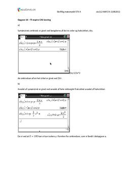 Opgave 14 Matematik STX A August 2011