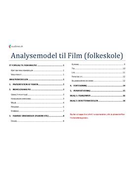 Analysemodel til film (folkeskole)