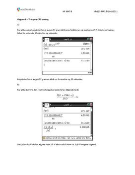Opgave 8 Matematik HF B december 2011