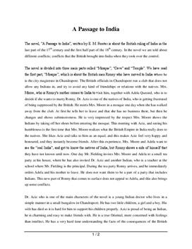 a passage to india essays a passage to india essays