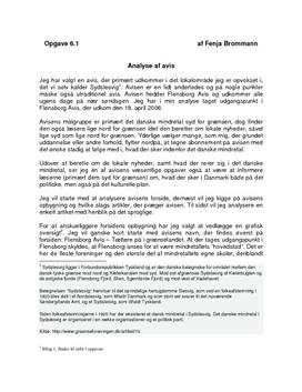 Download Analyse af Flensborg Avis Analyse af Flensborg Avis