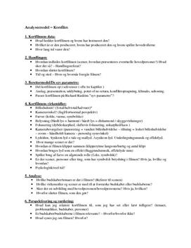 Analysemodel – Kortfilm