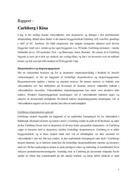 Carlsberg rapport (internationalisering)