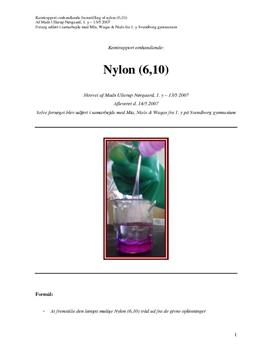 Fremstilling af Nylon - Rapport i Kemi