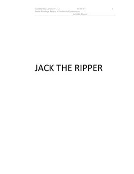 SRP om Jack the Ripper i Historie A og Engelsk A