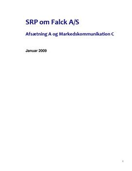 SOP om Falck A/S i Afsætning A og Markedskommunikation C