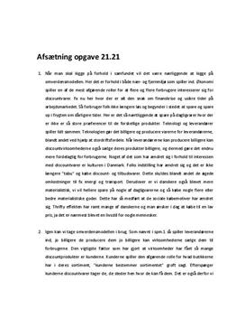 Afsætning opgave 21.21 - LIDL | Afsætning A