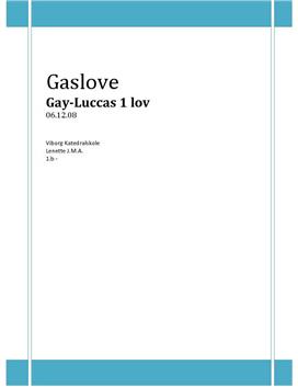 Gay-Lussacs 1. lov - Rapport i Fysik