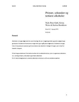 Oxidation af Alkoholer - Rapport i Kemi
