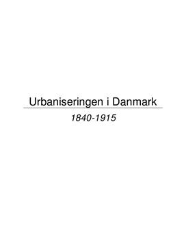 Urbaniseringen i Danmark i 1800-tallet