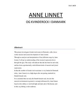 SRP: Anne Linnet og dansk kvinderock | Musik A og Historie A