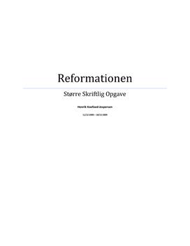 Reformationen | SSO | Historie