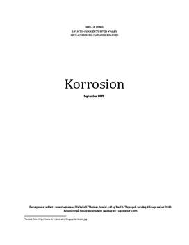 Jerns Korrosion - Rapport i Kemi