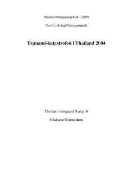 SRP: Tsunamien i Thailand i 2004 i Samfundsfag A og Naturgeografi B