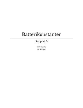 Batteri - Rapport om Hvilespænding