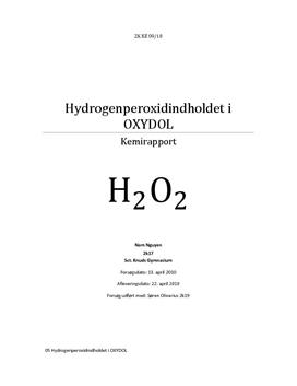 Bestemmelse af Hydrogenperoxidindholdet i OXYDOL