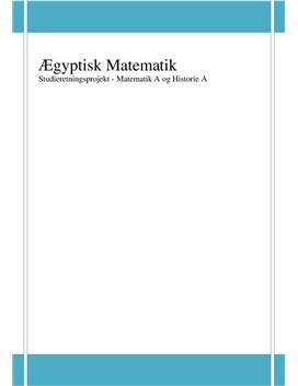 SRP om Matematik i det gamle Ægypten