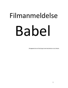 Babel - Analyse